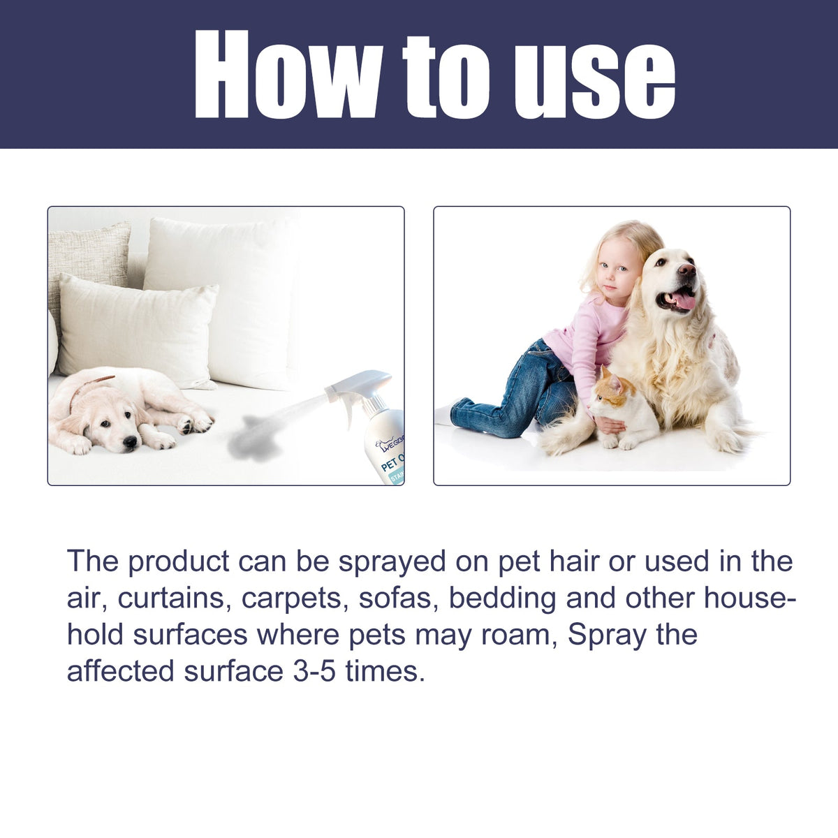 Pet Odor & Stain Eliminator Spray for Fresher Homes