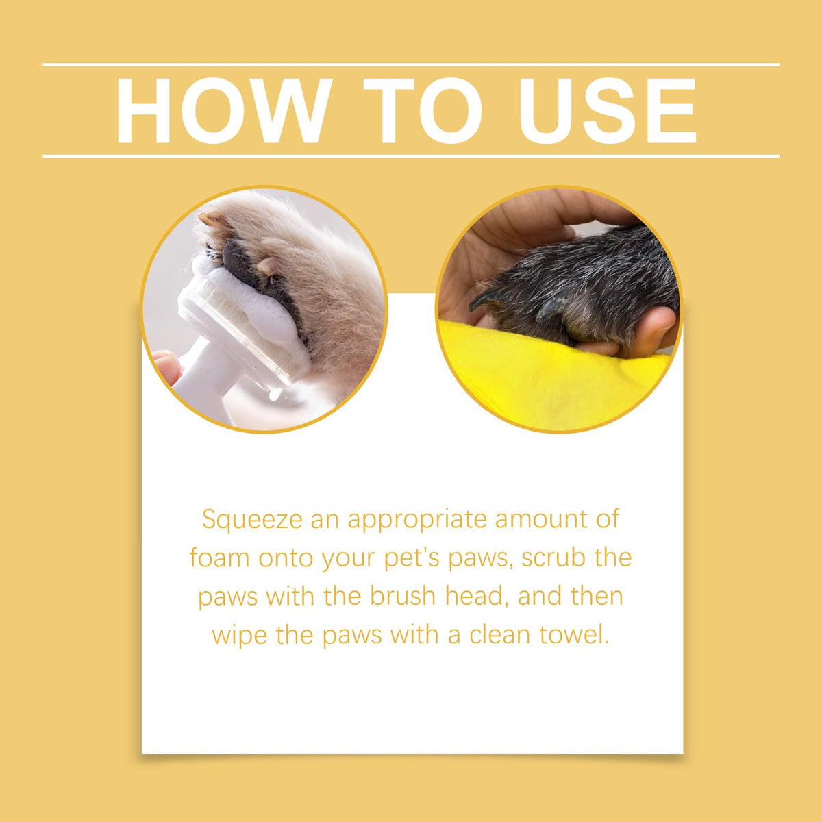 Pet Paw Foam Cleaner for Fast Waterless Cleaning at Home