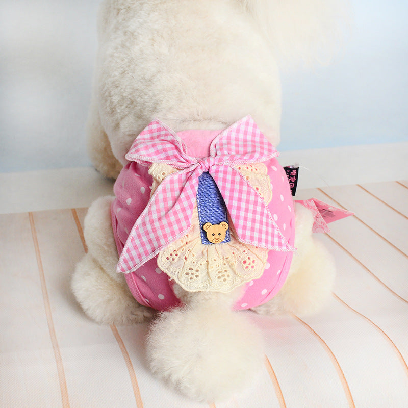 Female Dog Diapers for Heat with Stylish Lace Trim