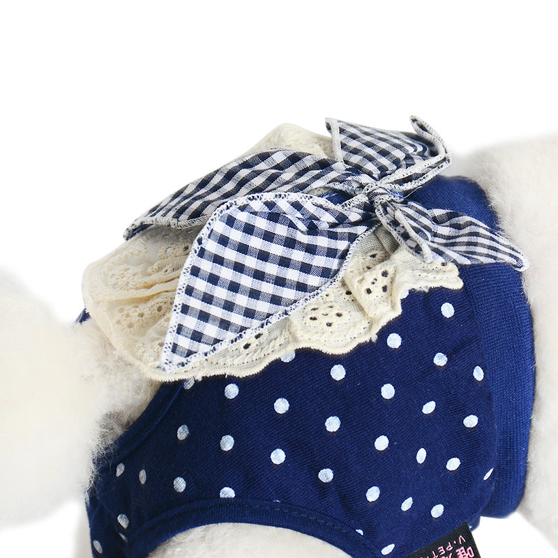 Female Dog Diapers for Heat with Stylish Lace Trim