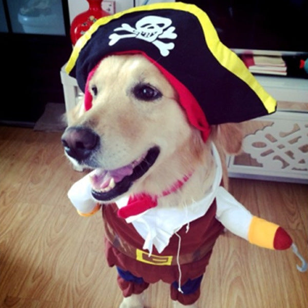 Pirate Dog Costume Set for Full Pet Transformation