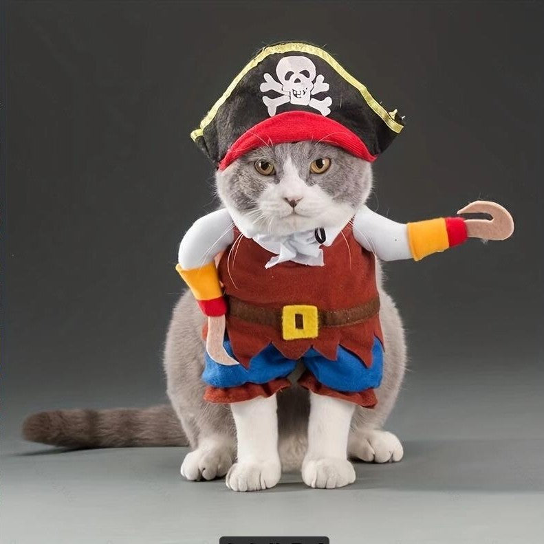Pirate Dog Costume Set for Full Pet Transformation
