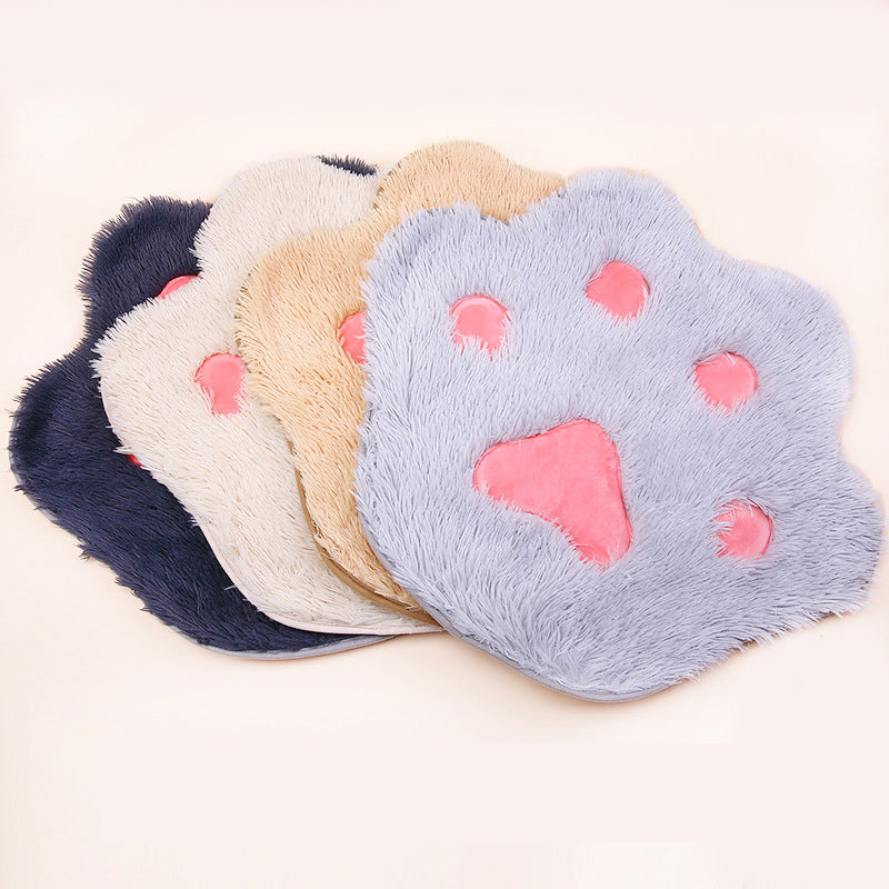 Cat Paw Print Pet Mat for Cozy, Fluffy Daily Naps