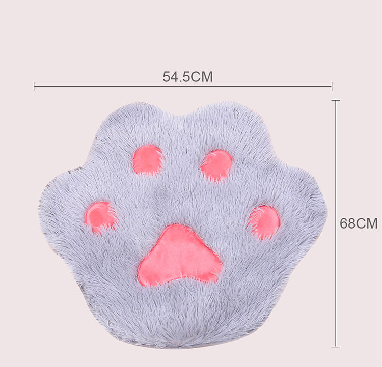 Cat Paw Print Pet Mat for Cozy, Fluffy Daily Naps
