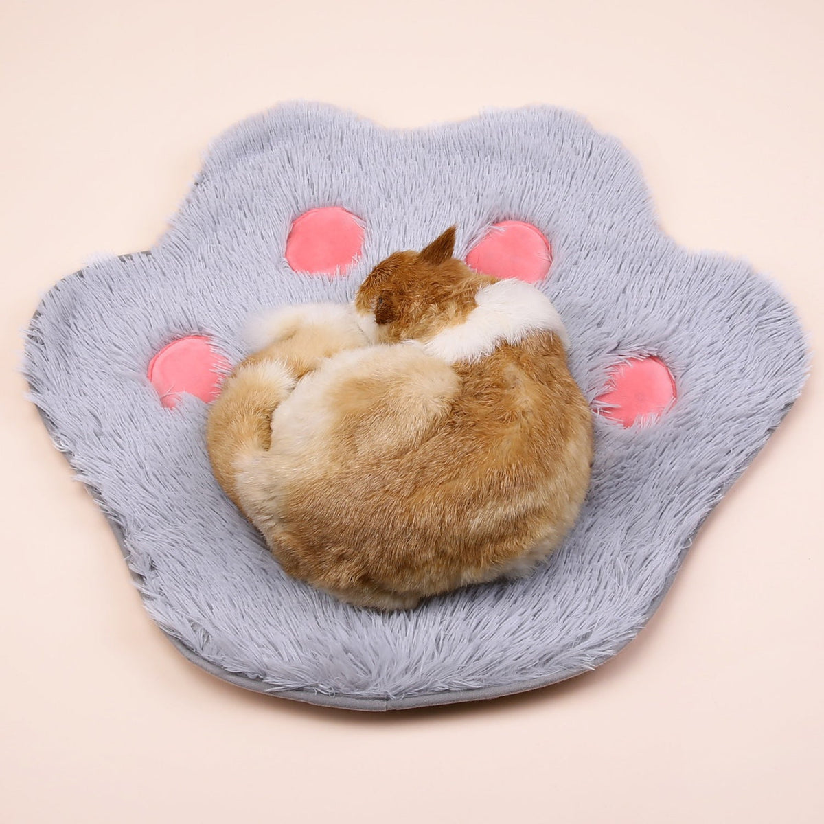 Cat Paw Print Pet Mat for Cozy, Fluffy Daily Naps