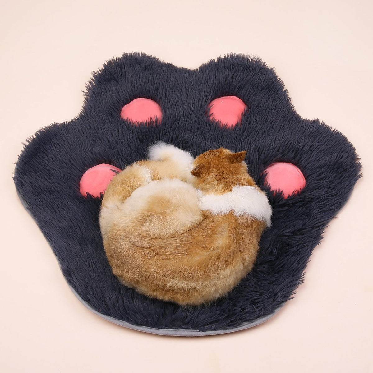 Cat Paw Print Pet Mat for Cozy, Fluffy Daily Naps