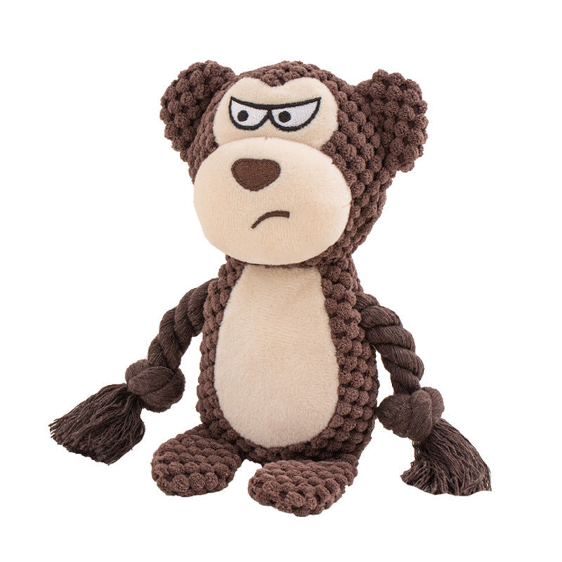 Plush Rope Dog Toy for Tugging, Fetching & Bonding