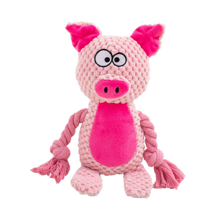 Plush Rope Dog Toy for Tugging, Fetching & Bonding