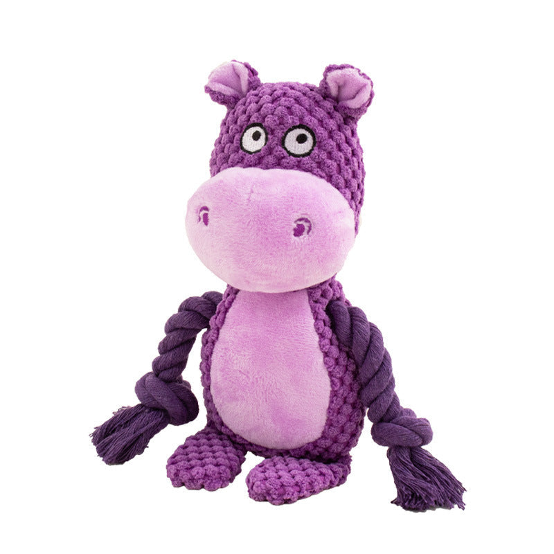 Plush Rope Dog Toy for Tugging, Fetching & Bonding