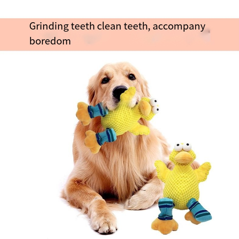 Squeaky Plush Dog Toy for Boredom & Chewing Relief