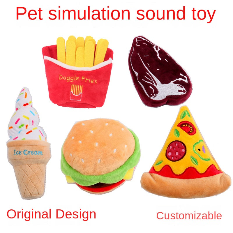 Food-Shaped Plush Dog Toy for Engaging Indoor Play