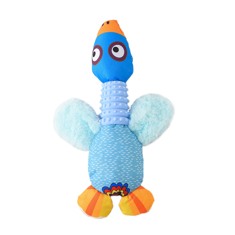 Textured Goose Plush Dog Toys for Daily Indoor Play
