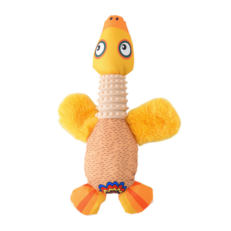 Textured Goose Plush Dog Toys for Daily Indoor Play