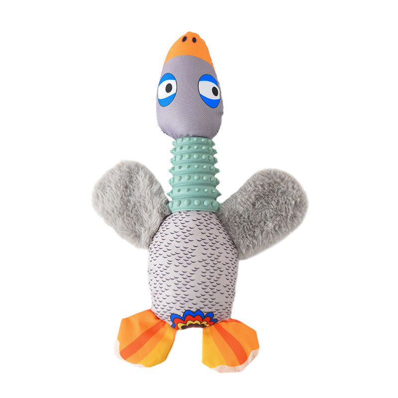 Textured Goose Plush Dog Toys for Daily Indoor Play