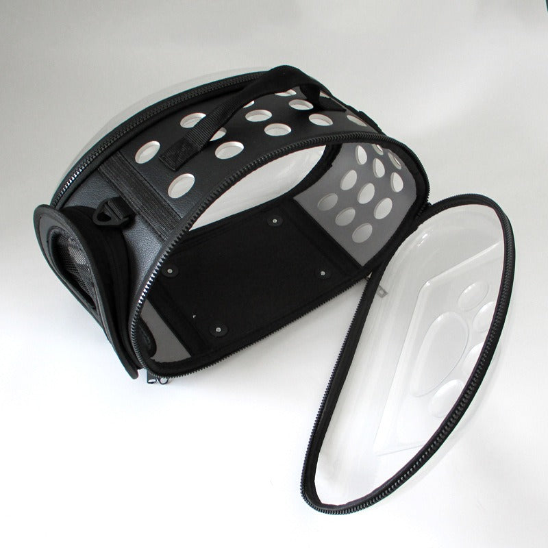 Transparent Pet Carrier With Breathable Travel Design