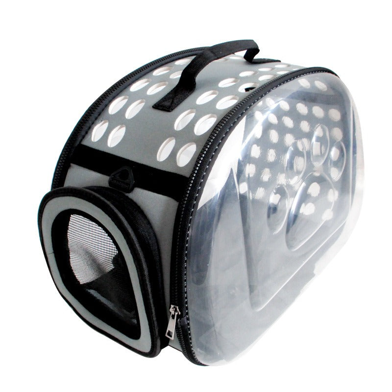 Transparent Pet Carrier With Breathable Travel Design