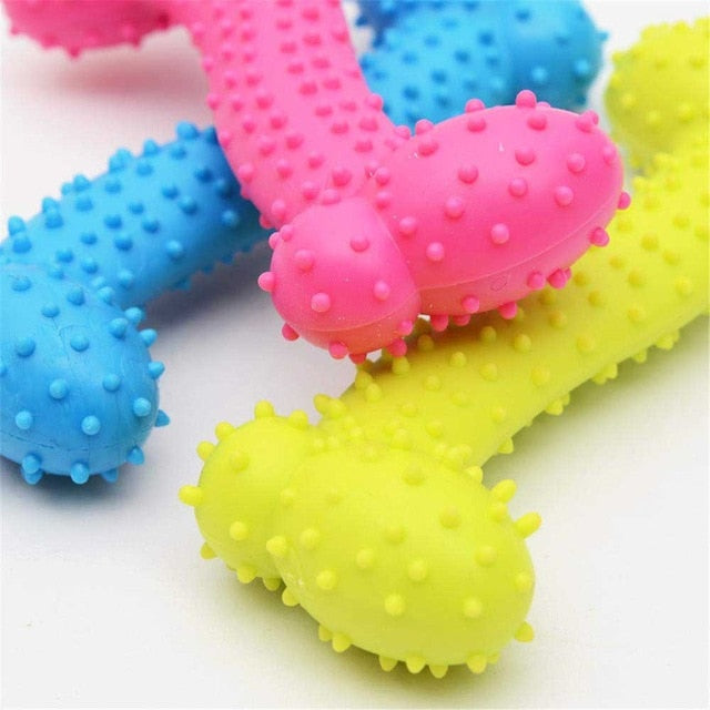 Textured Rubber Dog Toy for Chewing & Dental Play