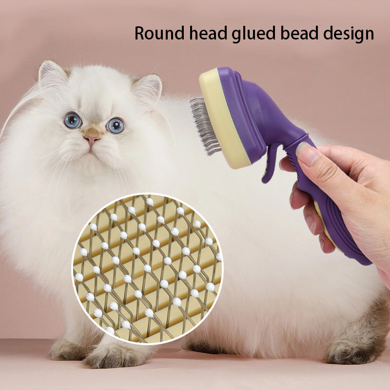 Self-Cleaning Cat Comb for Loose Fur and Tangle Care