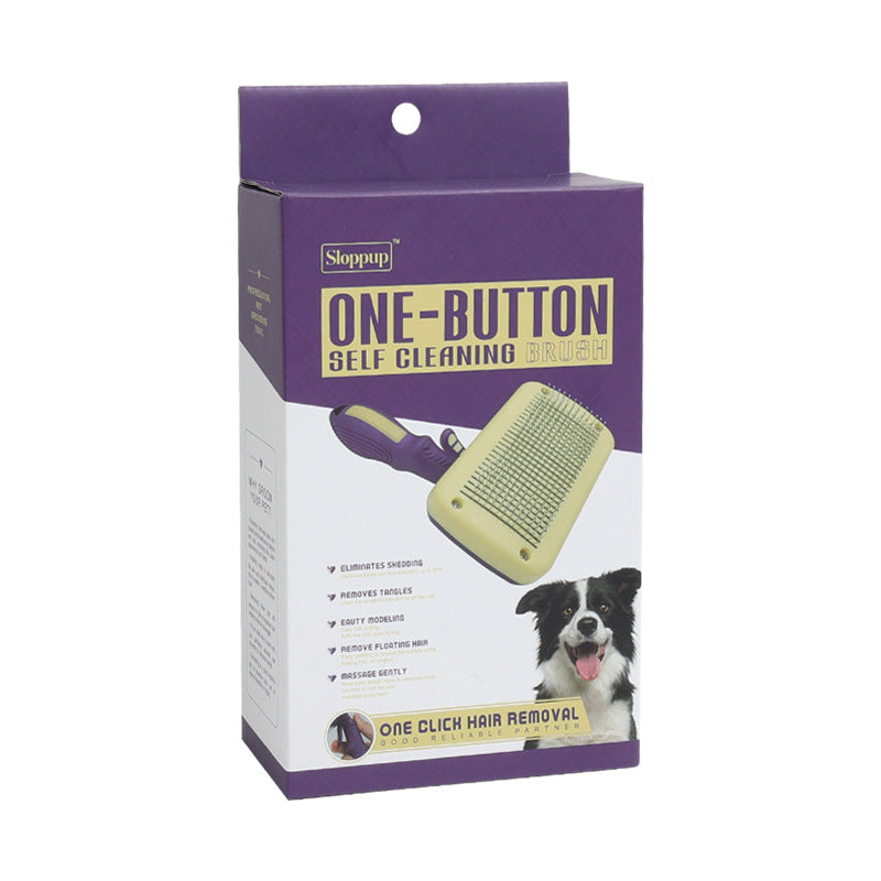 Self-Cleaning Cat Comb for Loose Fur and Tangle Care