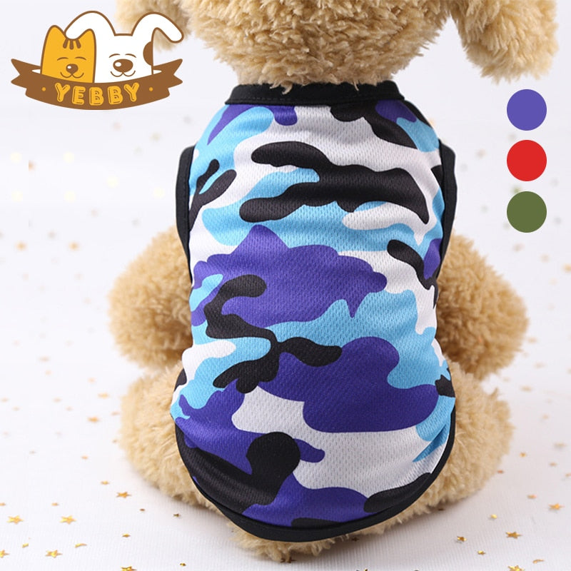 Dog Camouflage Vest for Lightweight Summer Walks & Photos