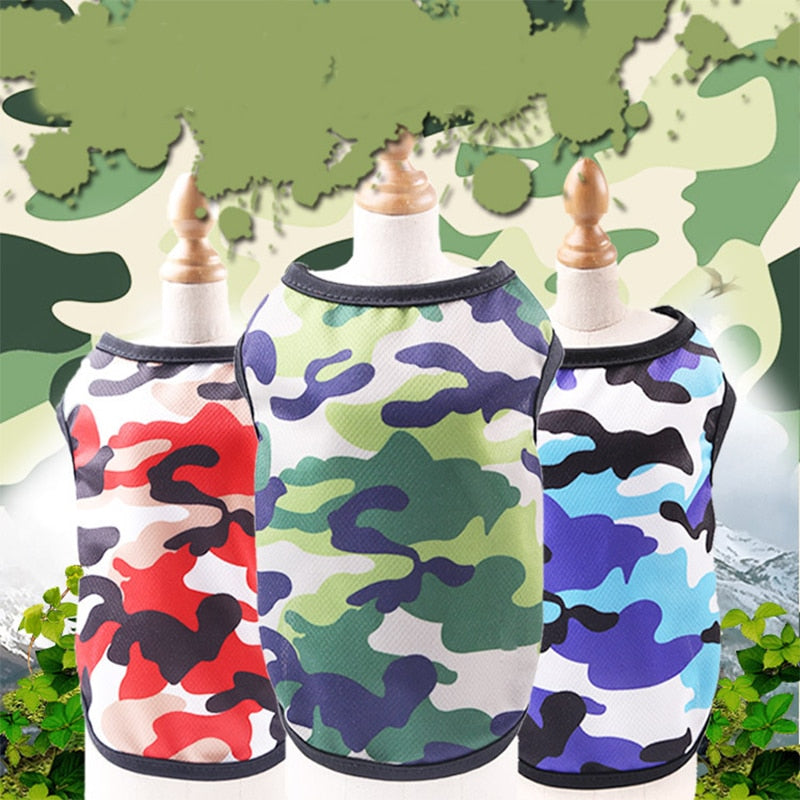 Dog Camouflage Vest for Lightweight Summer Walks & Photos