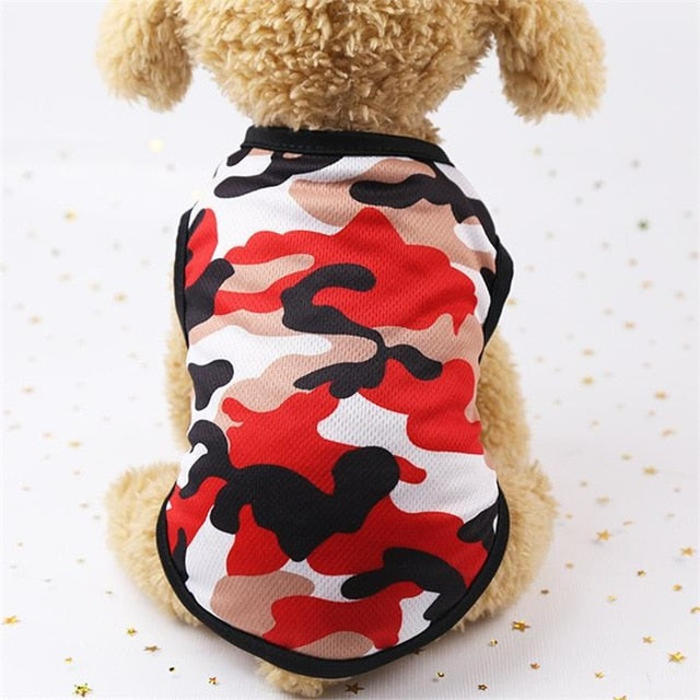 Dog Camouflage Vest for Lightweight Summer Walks & Photos