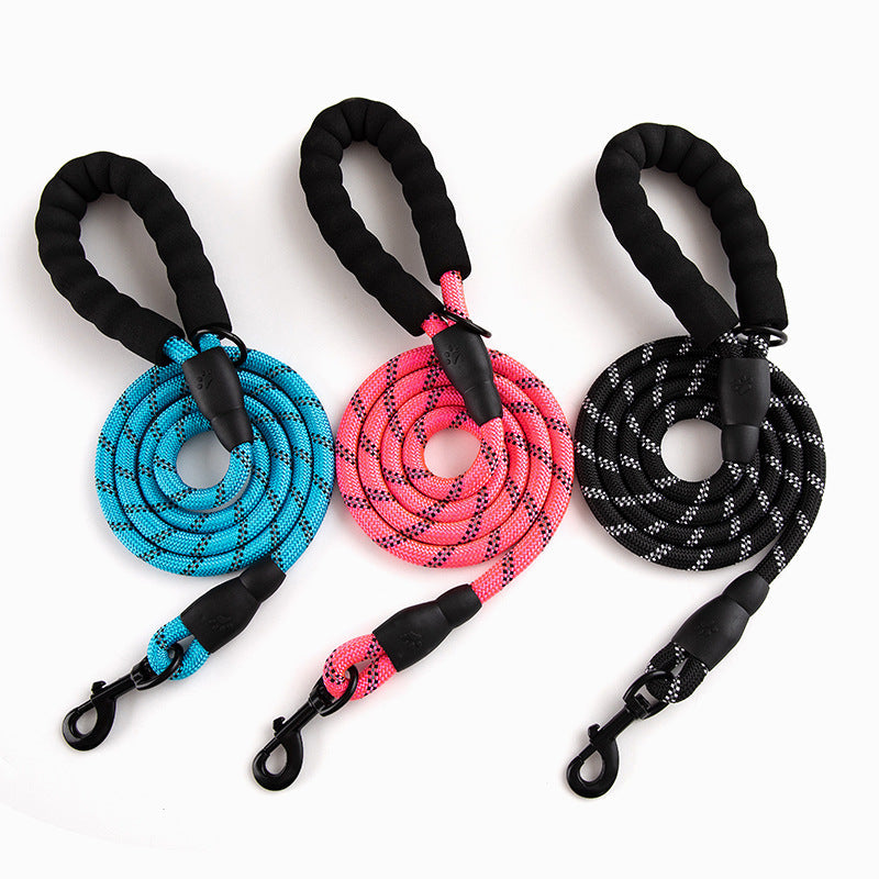 Reflective Dog Leash with Padded Handle for Safe Walks