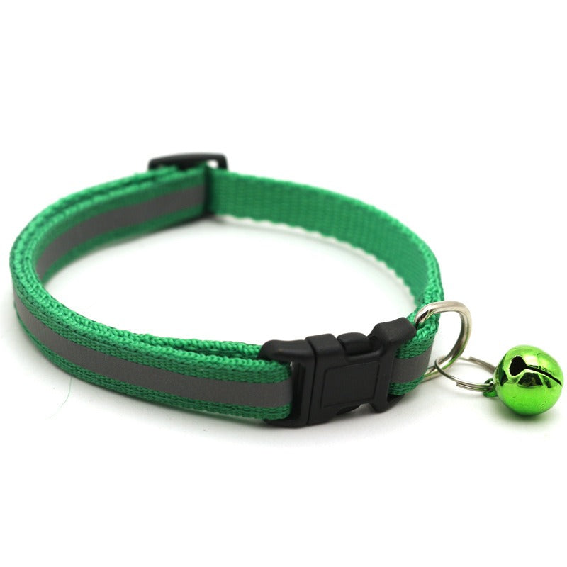 Reflective Pet Collar with Bell for Low-Light Walks