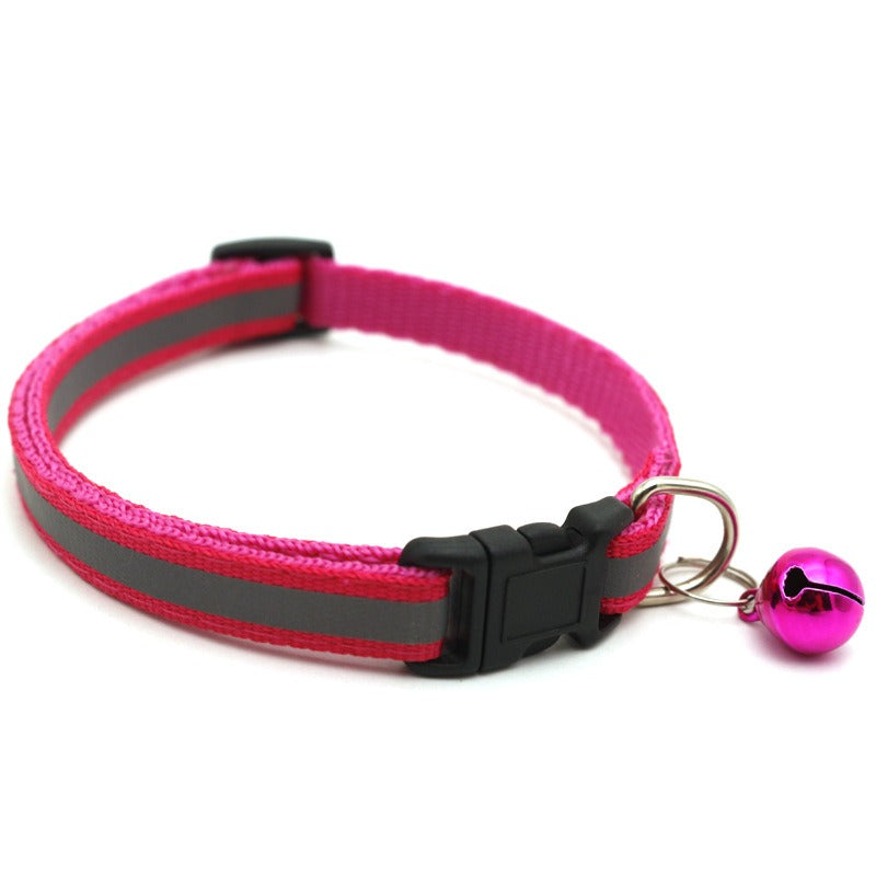 Reflective Pet Collar with Bell for Low-Light Walks