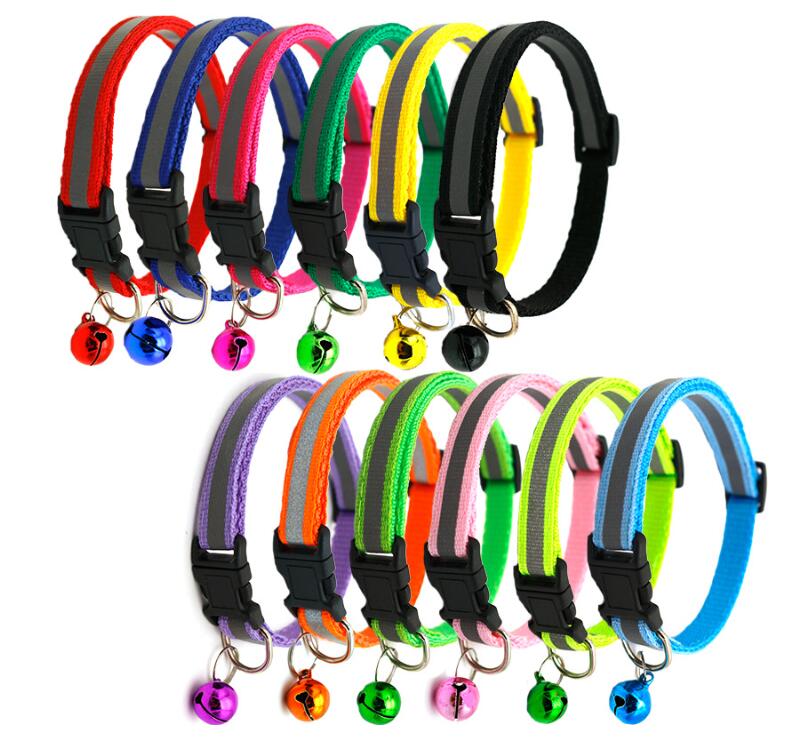 Reflective Pet Collar with Bell for Low-Light Walks