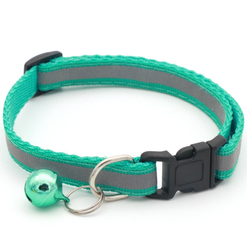 Reflective Pet Collar with Bell for Low-Light Walks