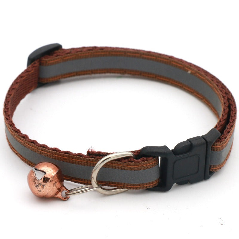Reflective Pet Collar with Bell for Low-Light Walks