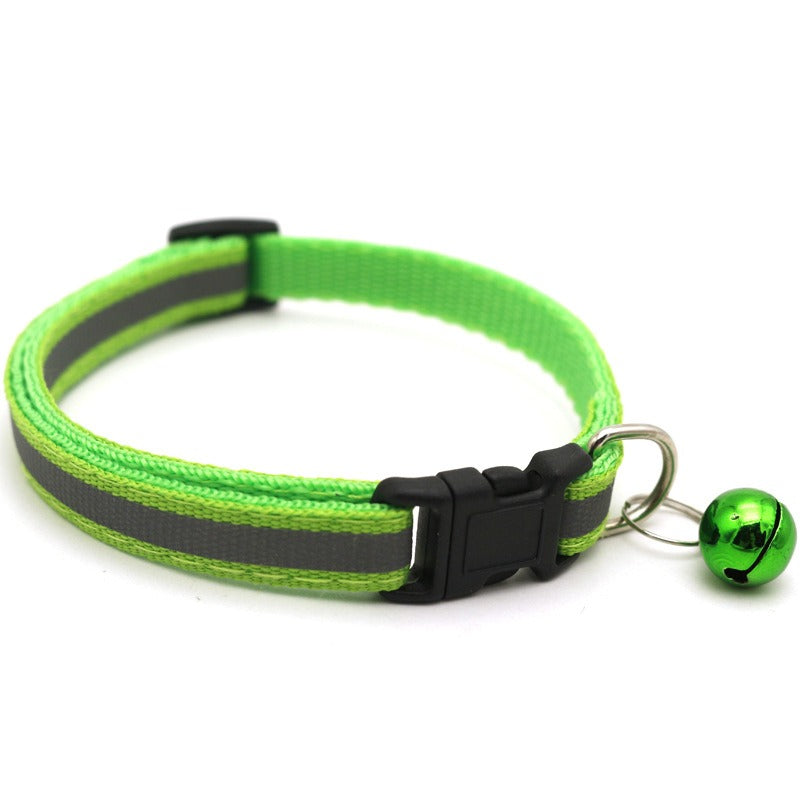 Reflective Pet Collar with Bell for Low-Light Walks