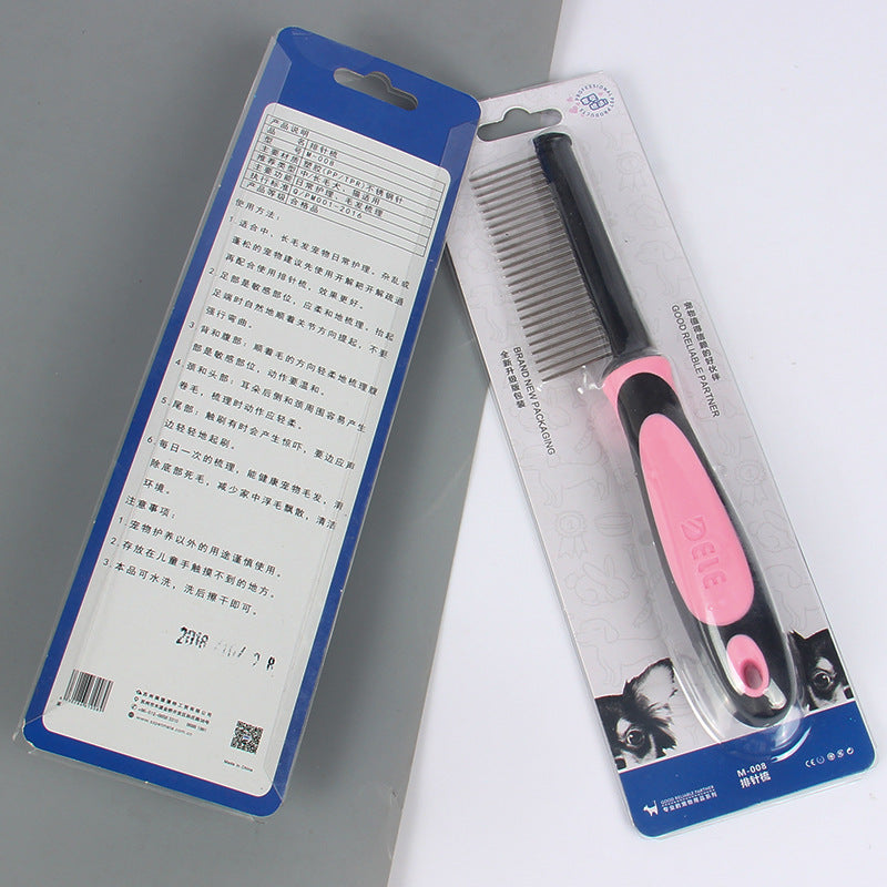 Pet Row Comb for Dogs & Cats | Smooth Tangled Fur