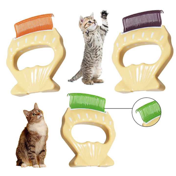 Pet Shell Comb for Gentle Loose-Hair Grooming at Home