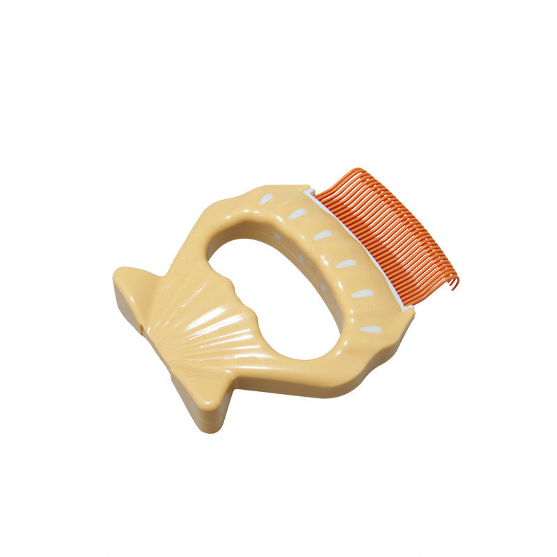Pet Shell Comb for Gentle Loose-Hair Grooming at Home
