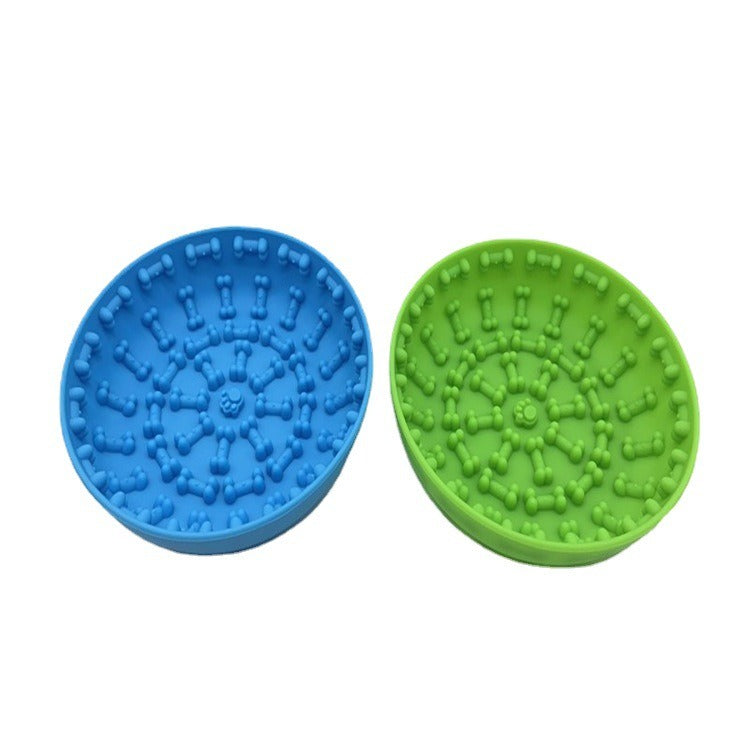 Slow Feeder Pet Bowl With Non-Slip Silicone Base