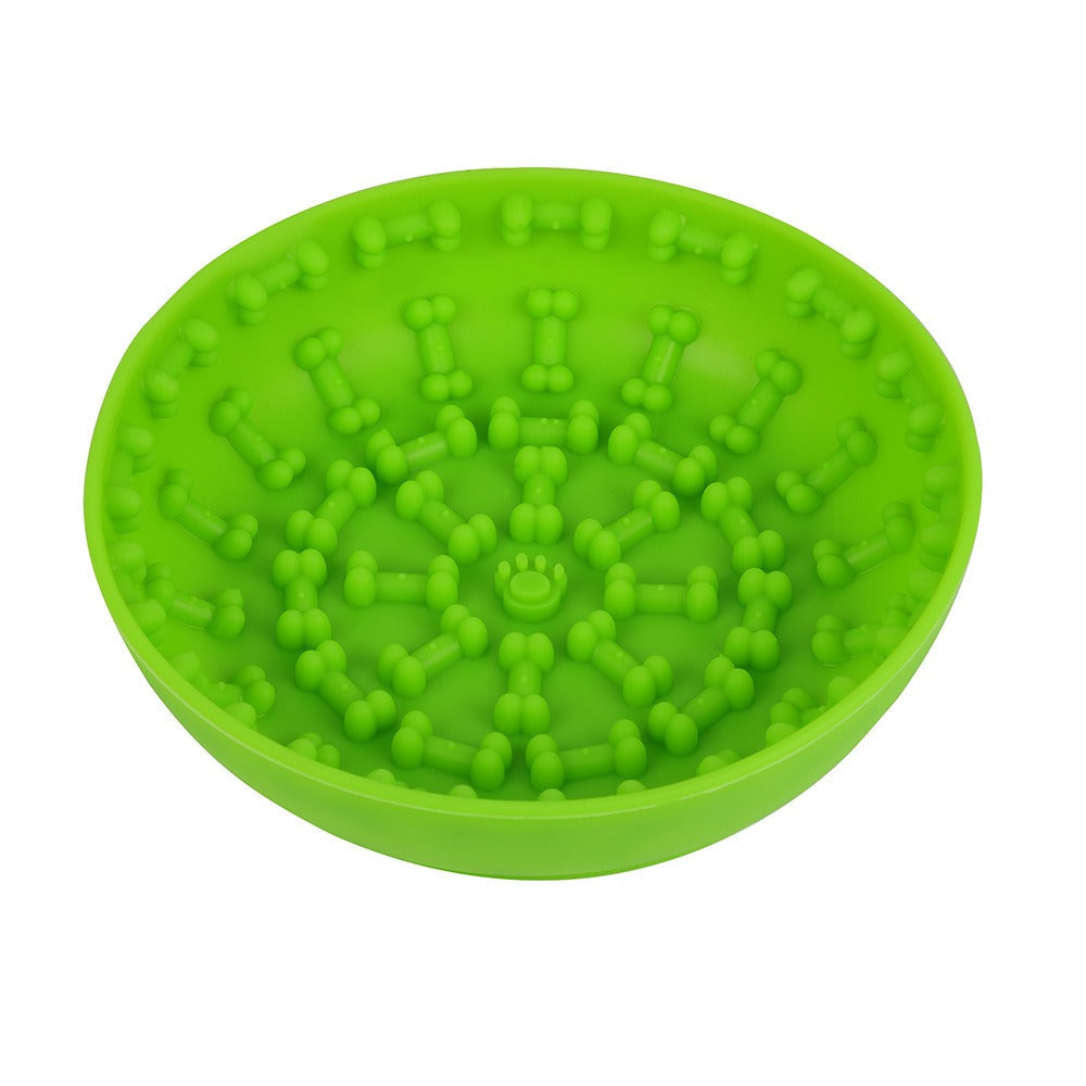 Slow Feeder Pet Bowl With Non-Slip Silicone Base