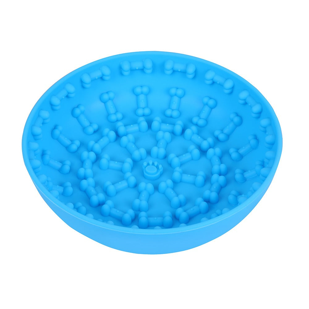 Slow Feeder Pet Bowl With Non-Slip Silicone Base