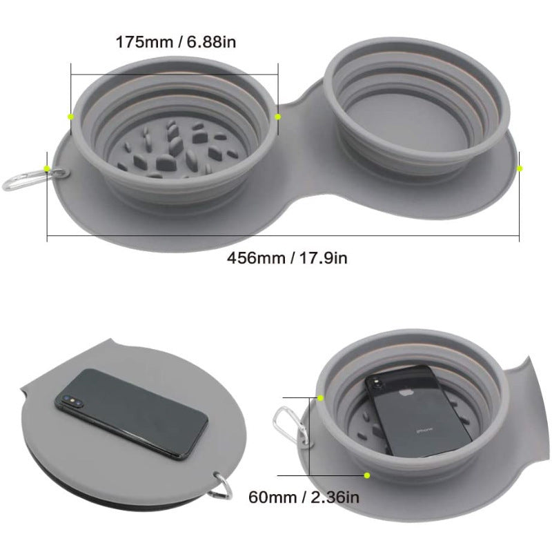 Portable Slow Feeder Dog Bowl for Calmer, Cleaner Meals