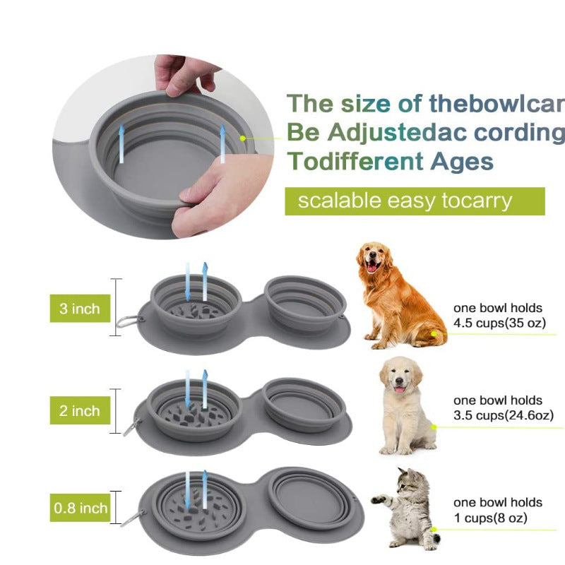 Portable Slow Feeder Dog Bowl for Calmer, Cleaner Meals