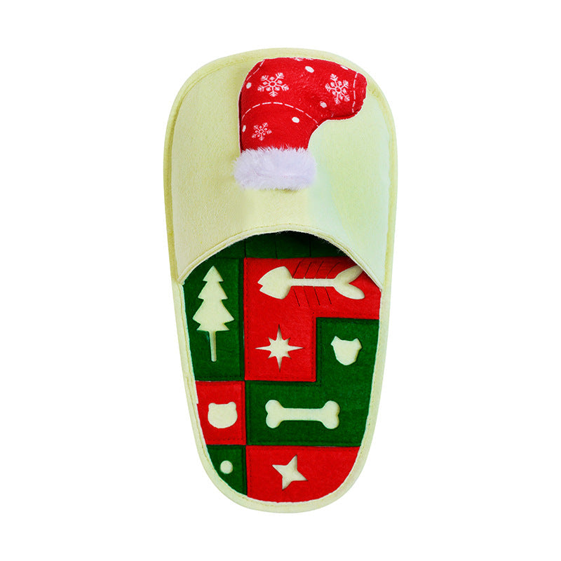 Pet Sniff Slippers: Festive Indoor Enrichment Fun
