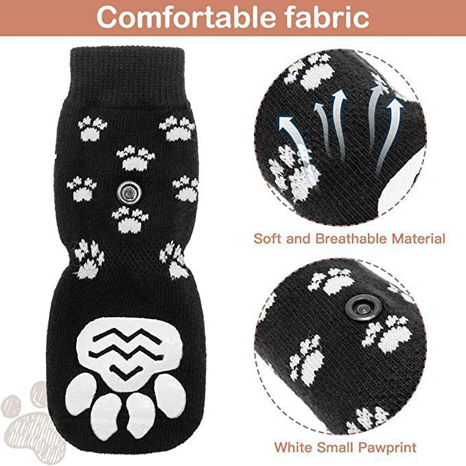 Non-Slip Pet Socks for Dogs & Cats | Indoor Paw Grip