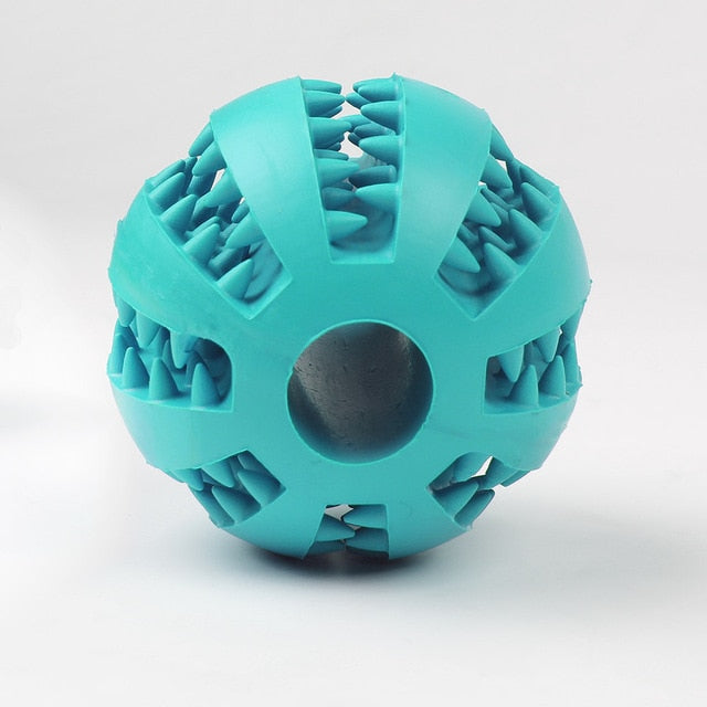 Interactive Treat-Dispensing Dog Chew Ball for Enrichment