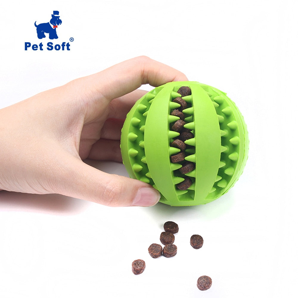 Interactive Treat-Dispensing Dog Chew Ball for Enrichment