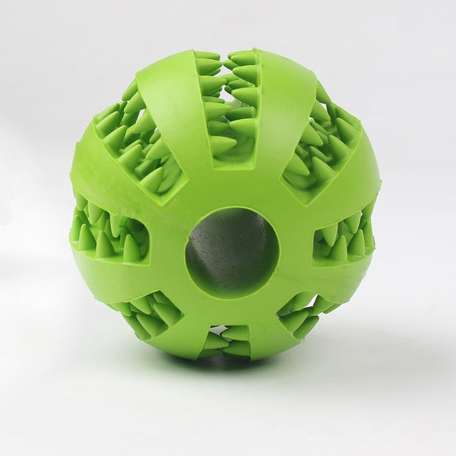 Interactive Treat-Dispensing Dog Chew Ball for Enrichment