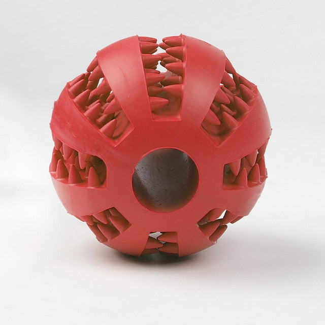 Interactive Treat-Dispensing Dog Chew Ball for Enrichment
