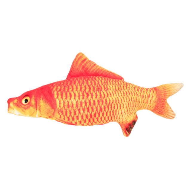 Realistic 3D Plush Fish Cat Toy for Indoor Playtime