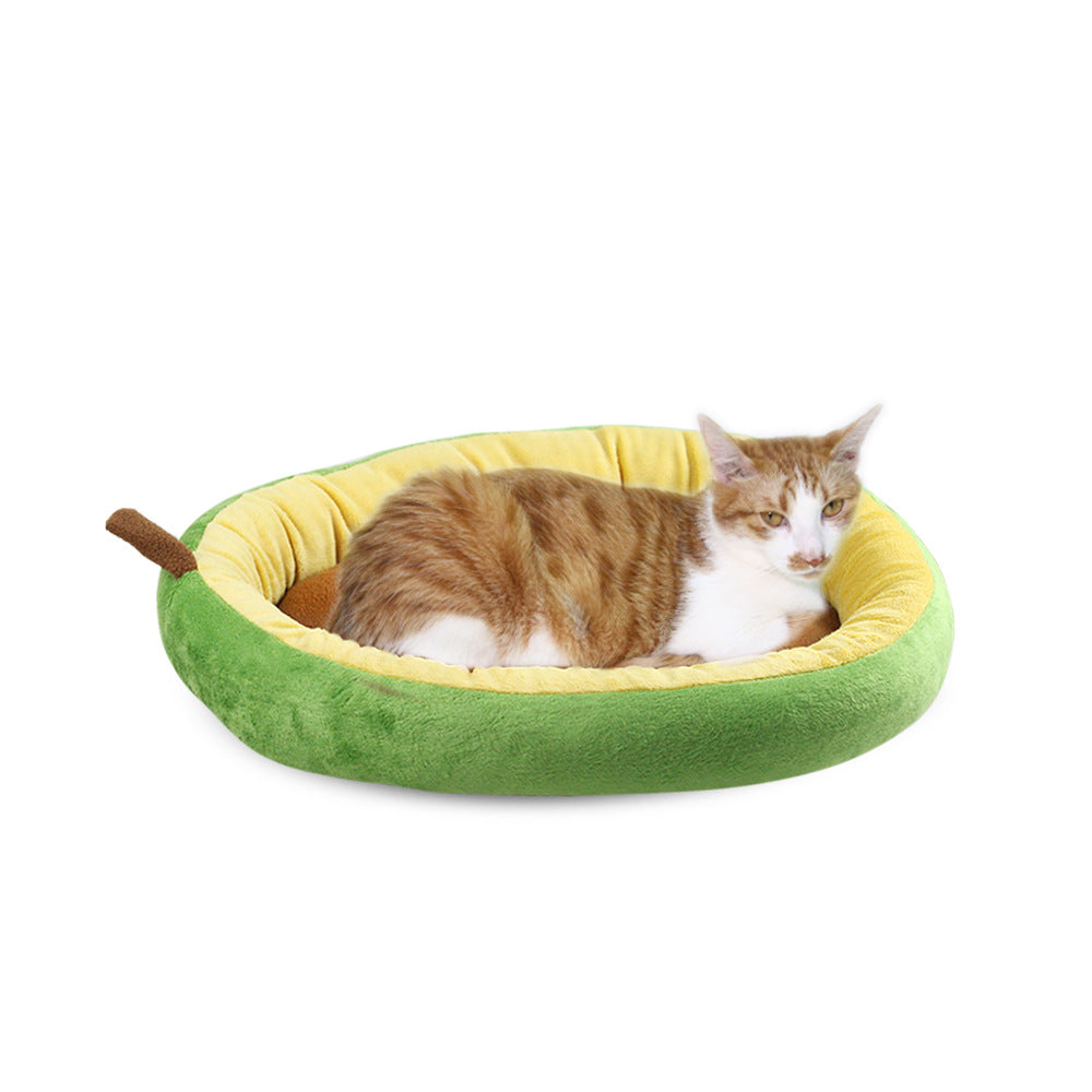 Avocado Pet Bed for Cozy Cat and Small Dog Lounging