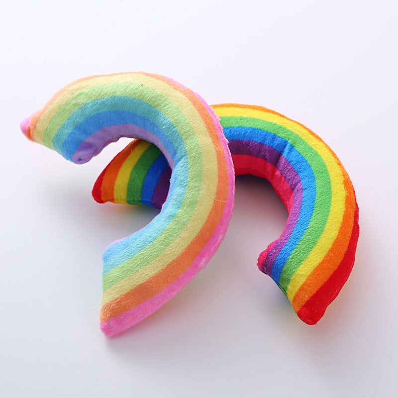 Rainbow Catnip Cat Toy Set for Indoor Play and Cuddles